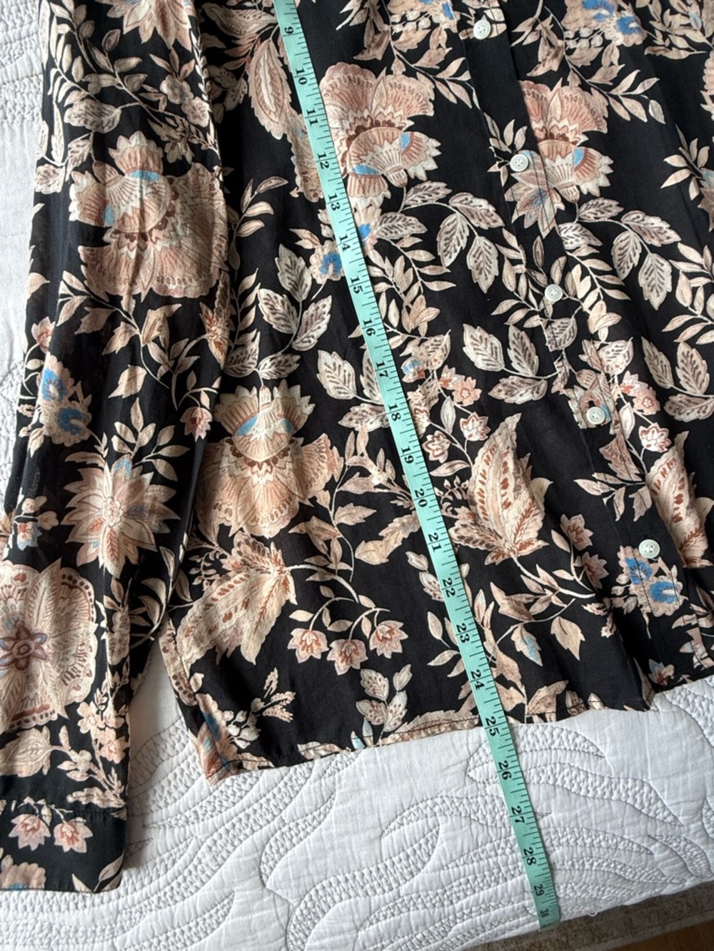 NWT - Sezane - Pierro Shirt - Black / Floral Print - Picture 11 of 11